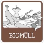SafetyMarking® Hinweisschild Mülltrennung "Biomüll" 10 x 10 cm