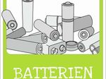 SafetyMarking® Hinweisschild Mülltrennung "Batterie" 10 x 10 cm