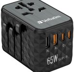 verbatim 65W 2x USB-A, 2x USB-C GaN Reiseadapter, schwarz