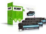 KMP Toner H-T196CMY cyan, magenta, gelb kompatibel zu HP 305A (CF370AM), 3er-Set