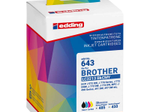 edding Druckerpatrone EDD-643 schwarz, cyan, magenta, gelb kompatibel zu brother LC3213 BKCMY