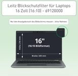 LEITZ Display-Blickschutzfolie für 40,6 cm (16,0 Zoll)