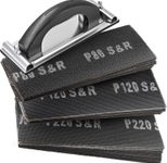 S&R Schleifblatt-Set 30x Schleifpapier mit Handschleifblock