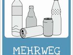 SafetyMarking® Hinweisschild "Flaschenentsorgung Mehrweg" 10 x 10 cm