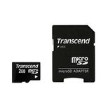Transcend TS2GUSD Speicherkarte 2 GB mit Adapter