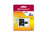 Transcend TS2GUSD Speicherkarte 2 GB mit Adapter