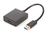Digitus USB-A 3.2 Gen 1 to HDMI Graphic Adapter 1x HDMI, FullHD 1080p, Black