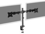 Digitus Dualmonitor Tisch-Klemmhalterung 15-27", schwarz max. 2x8Kg, VESA max. 100x100