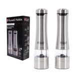 Russell Hobbs Salz und Pfeffer Mühle elektrisch 2er Set Edelstahl