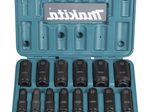 makita Schlagnuss-Set IMPACT BLACK 1/2", 14-teilig