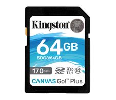 Kingston Technology 64GB SDXC Canvas Go Plus 170R C10 UHS-I U3 V30 Speicherkarte 64 GB