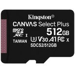 Kingston Technology 512GB micSDXC Canvas Select Plus 100R A1 C10 Einzelpack ohne Adapter Speicherkarte 512 GB