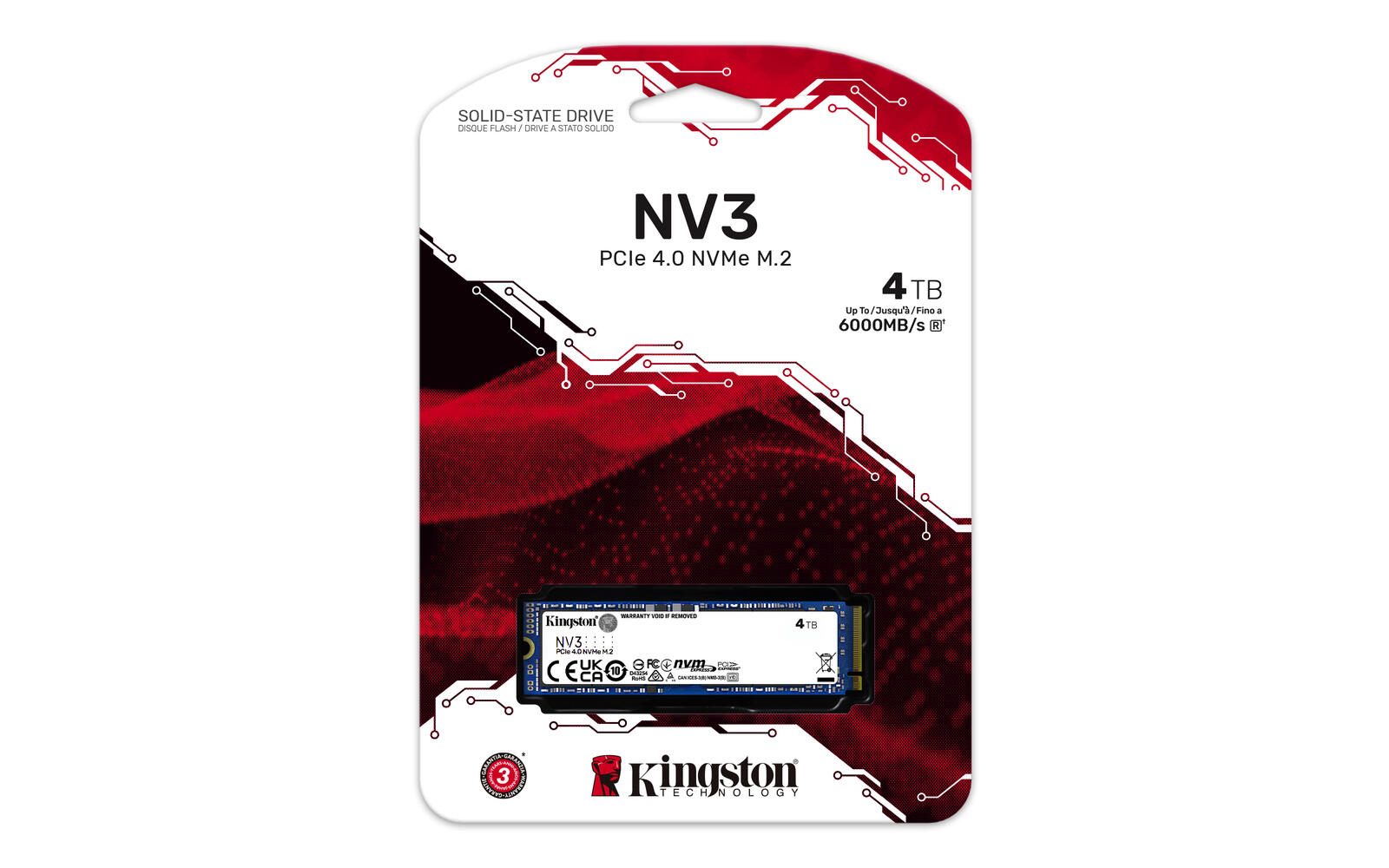 Kingston NV3 - M.2 2280 NVMe SSD - 4TB