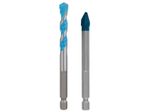 BOSCH Bohrer-Set EXPERT HEX-9 Hard Ceramic + HEX-9 Multi Construction 8mm 2 St.