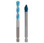 BOSCH Bohrer-Set EXPERT HEX-9 Hard Ceramic + HEX-9 Multi Construction 8mm 2 St.
