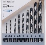 BOSCH Metallbohrer-Set HSS PointTeQ 9-teilig