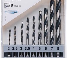 BOSCH Metallbohrer-Set HSS PointTeQ 9-teilig