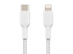 Belkin BoostCharge geflochtenes 1m USB-C/Lightning-Kabel, weiß