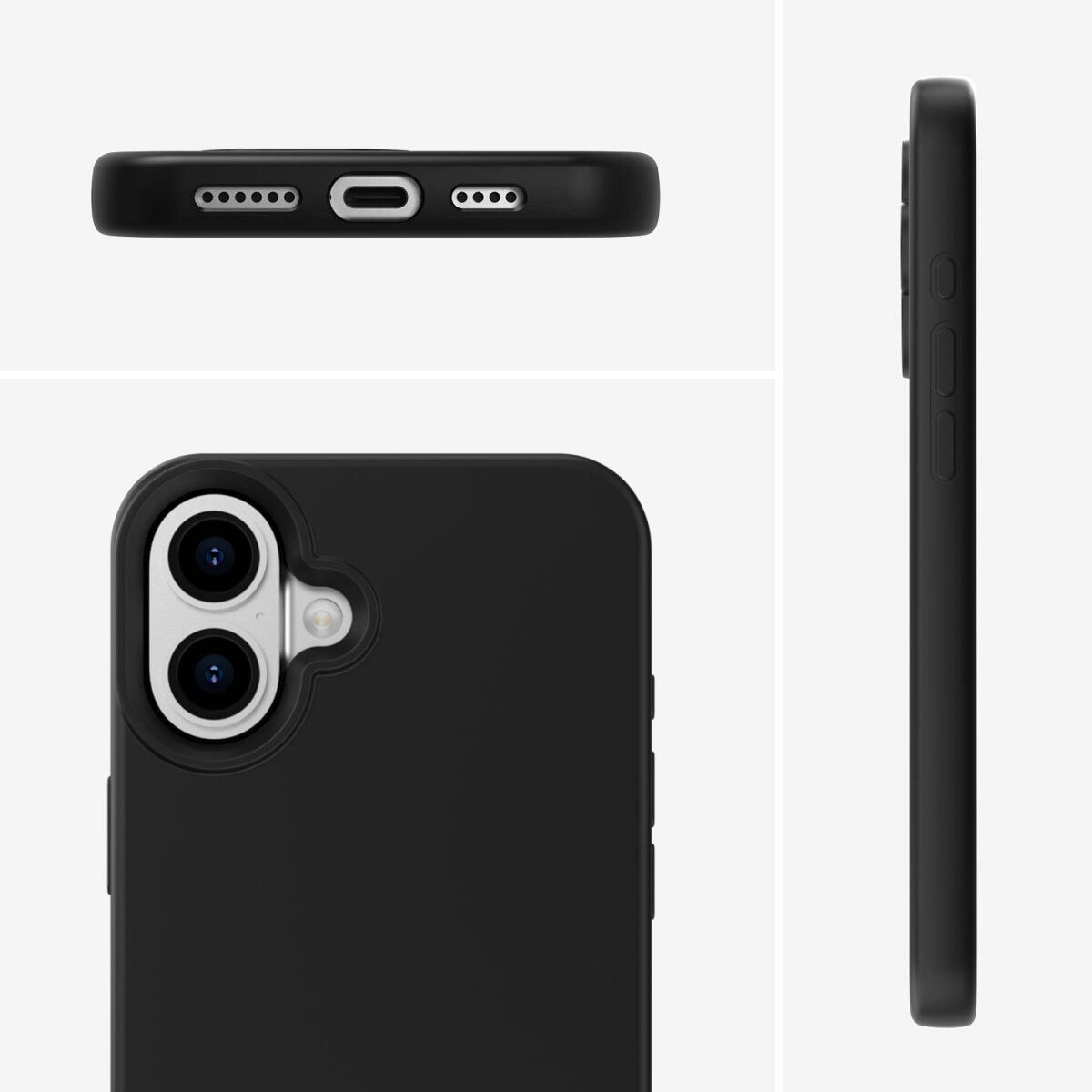 4smarts Silikon Case Cupertino für Apple iPhone 16 schwarz MagSafe-kompatibel
