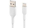 Belkin BoostCharge geflochtenes 2 m USB-C/USB-A Kabel, weiß