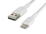 Belkin BoostCharge geflochtenes 2 m USB-C/USB-A Kabel, weiß