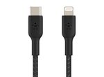 Belkin BoostCharge geflochtenes 1 m USB-C/Lighting Kabel, schwarz
