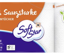 Soft Star Küchenrollen Das Saugstarke 3-lagig, 4 Rollen