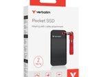 Verbatim Pocket SSD - 2 TB, Schwarz, Rot
