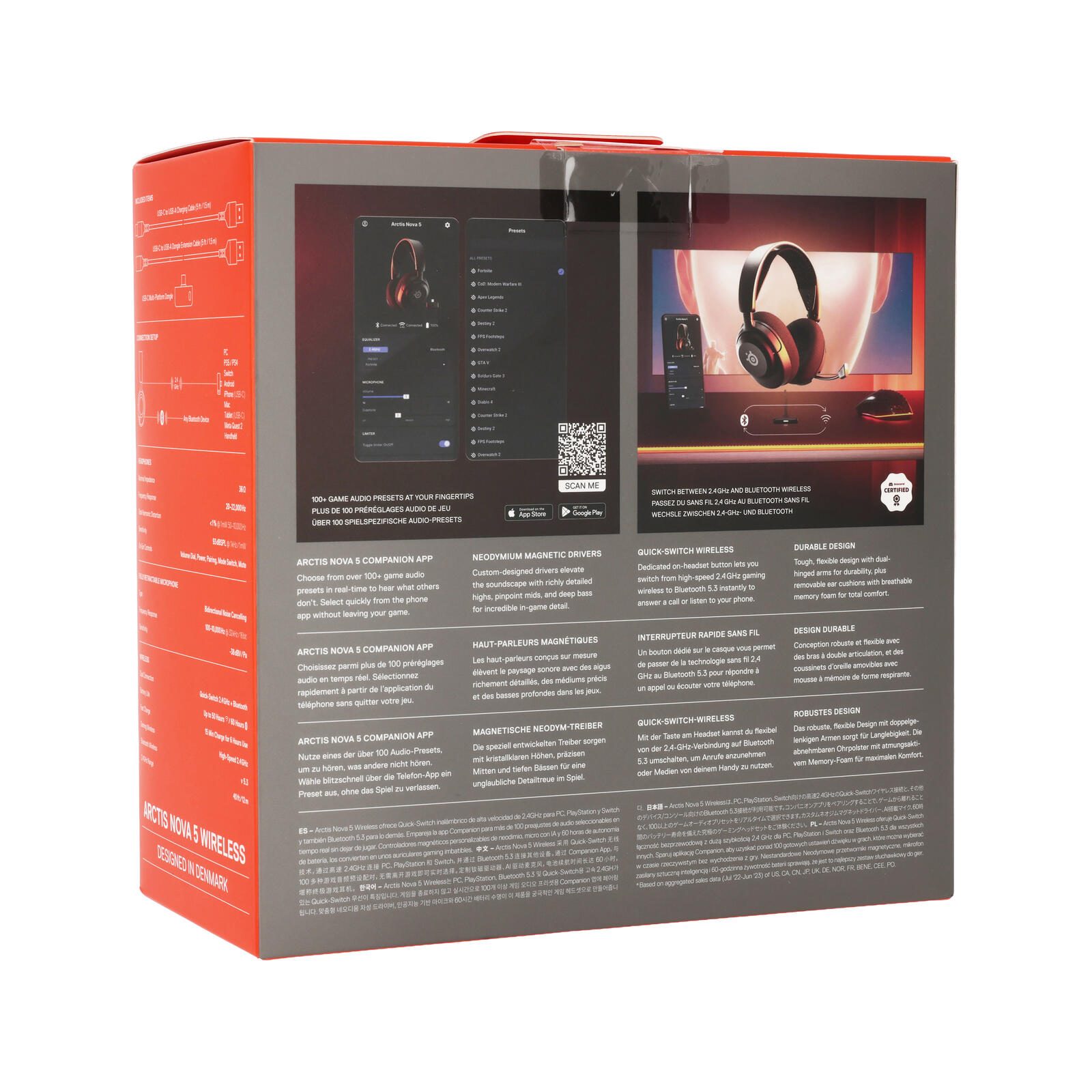 SteelSeries Arctis Nova 5 Wireless Gaming Headset schwarz