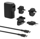 Belkin BoostCharge 25 W Hybrid-Ladegerät mit Powerbank 5K und Reisestecker-Set