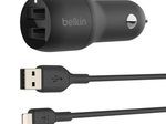Belkin BoostCharge 24 W 2x USB-A Kfz-Ladegerät, schwarz
