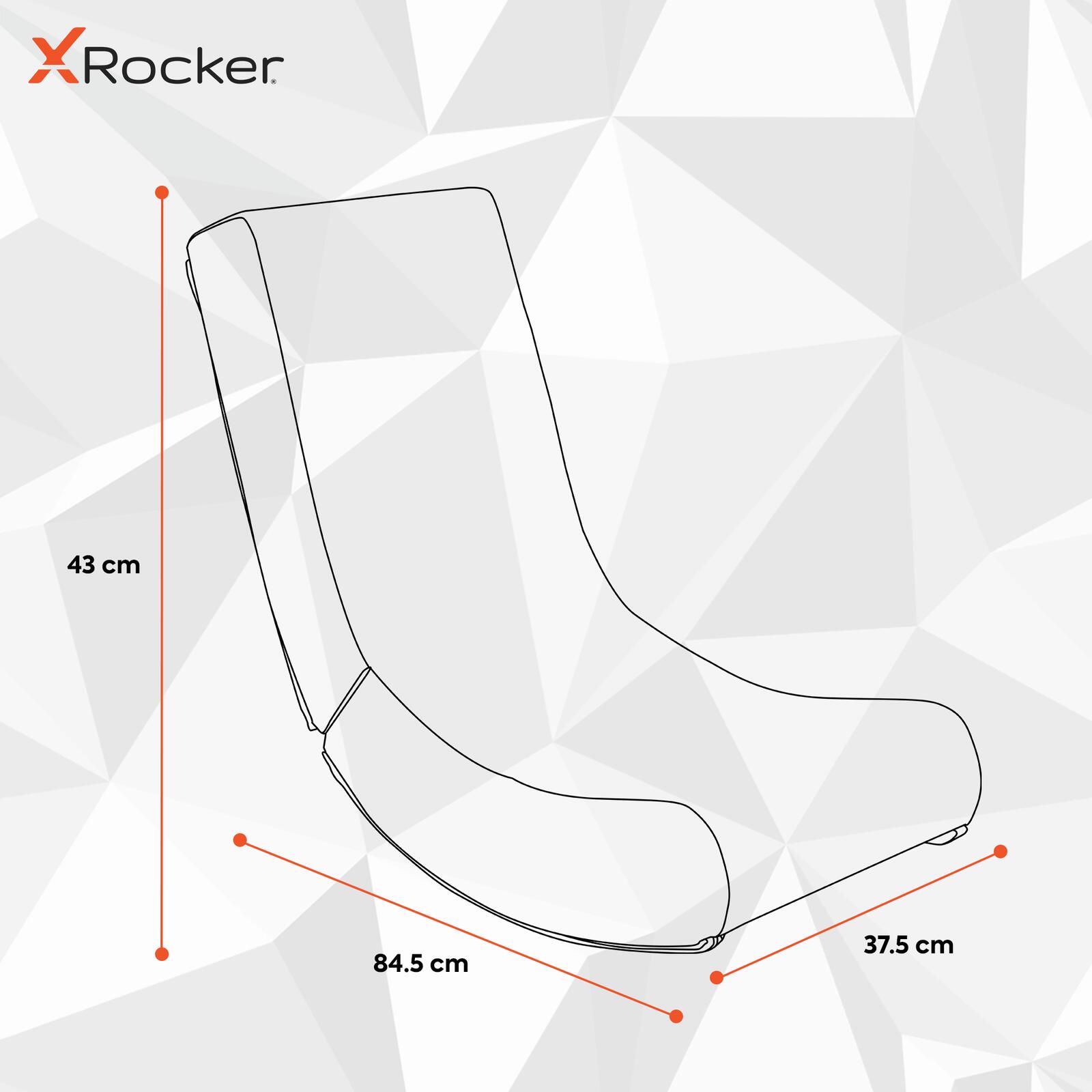 X Rocker Marvel™ Iron Man Floor Rocker Gaming-Bodensessel für Kinder & Jugendliche - schwarz