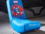 X Rocker Marvel™ Captain America Floor Rocker Gaming-Bodensessel für Kinder & Jugendliche - blau