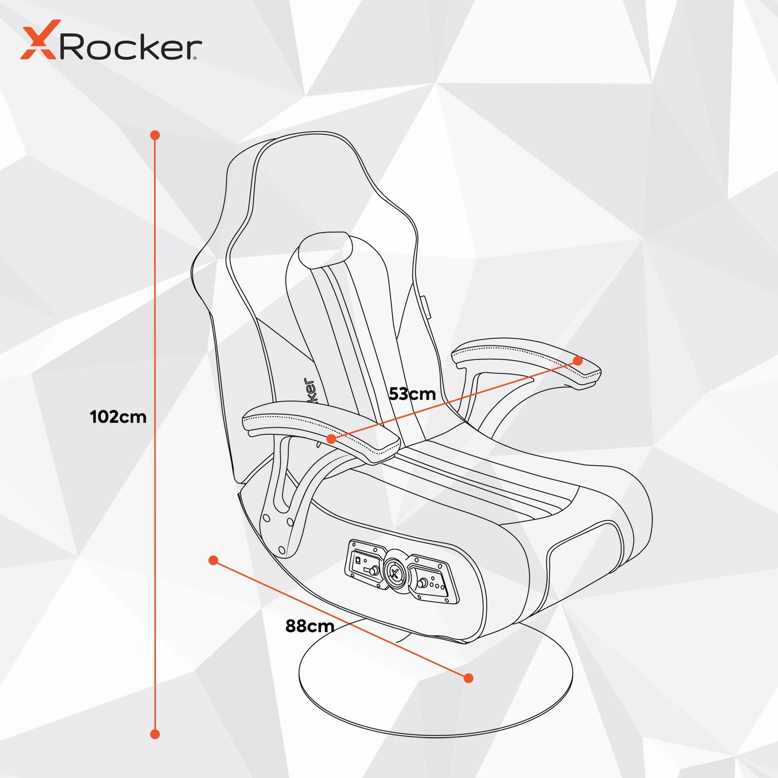 X Rocker Marvel™ Elite 2.1 Gaming-Sessel  im Captain America Design - blau/rot
