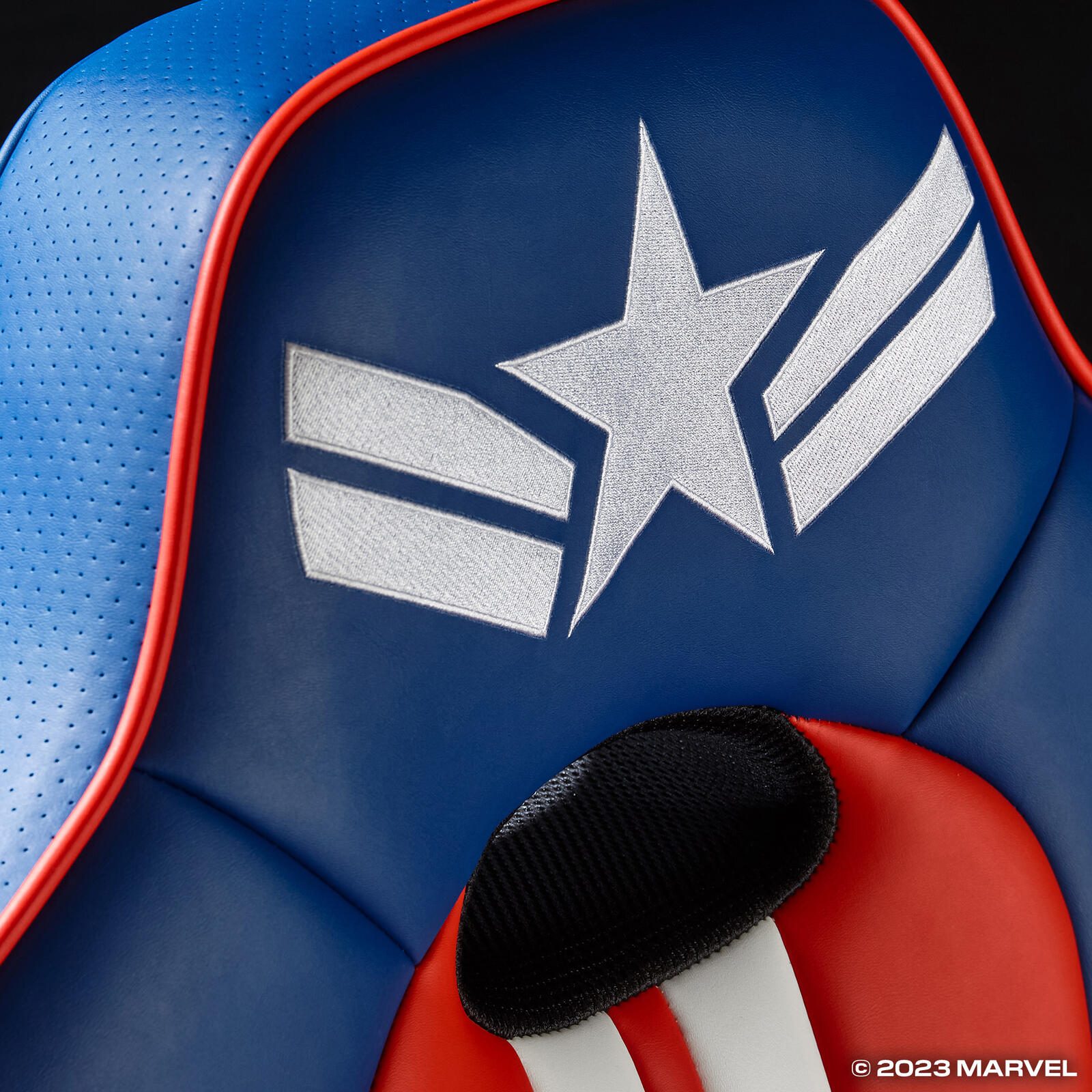 X Rocker Marvel™ Elite 2.1 Gaming-Sessel  im Captain America Design - blau/rot