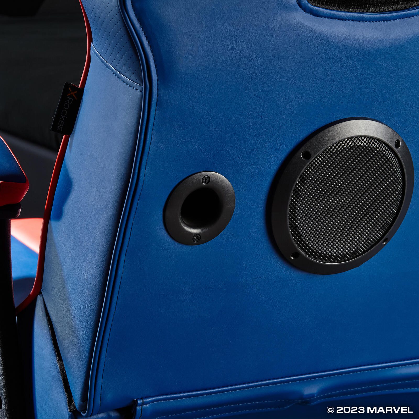 X Rocker Marvel™ Elite 2.1 Gaming-Sessel  im Captain America Design - blau/rot