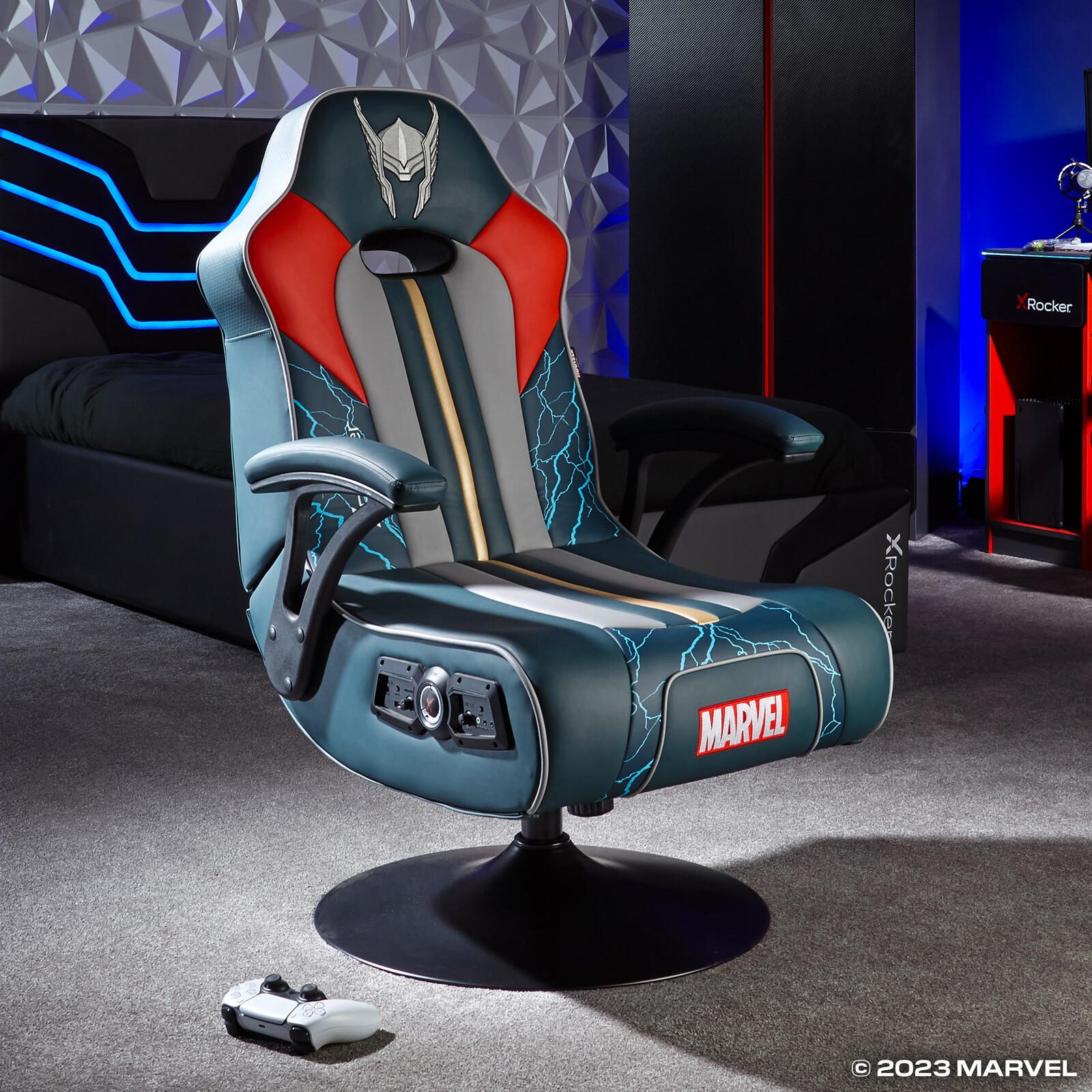 X Rocker Marvel™ Elite 2.1 Gaming-Sessel im Thor Design - blau