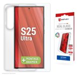 DISPLEX Panzerglas (10H) + Schutzhülle für Samsung Galaxy S25 Ultra