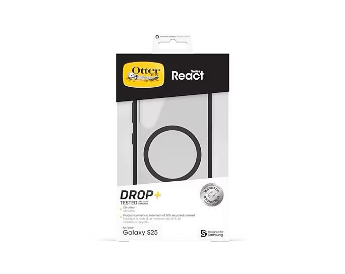 Otterbox React mit Magnet für Galaxy S25, Black Crystal