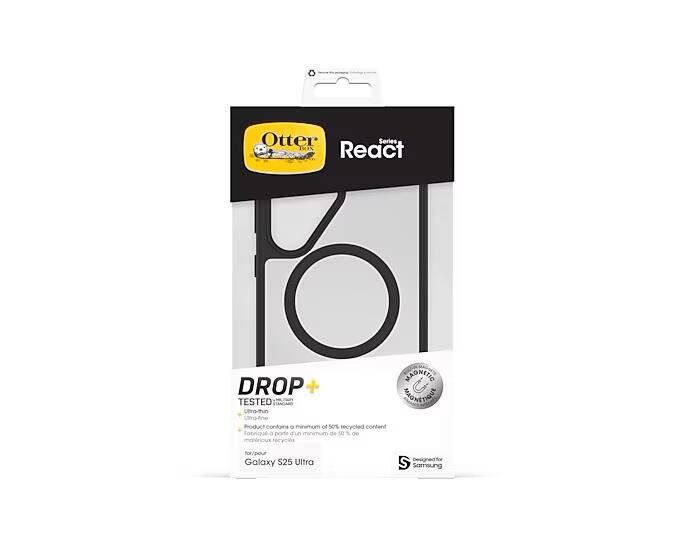 OtterBox React mit Magnet für Galaxy S25 Ultra, Black Crystal