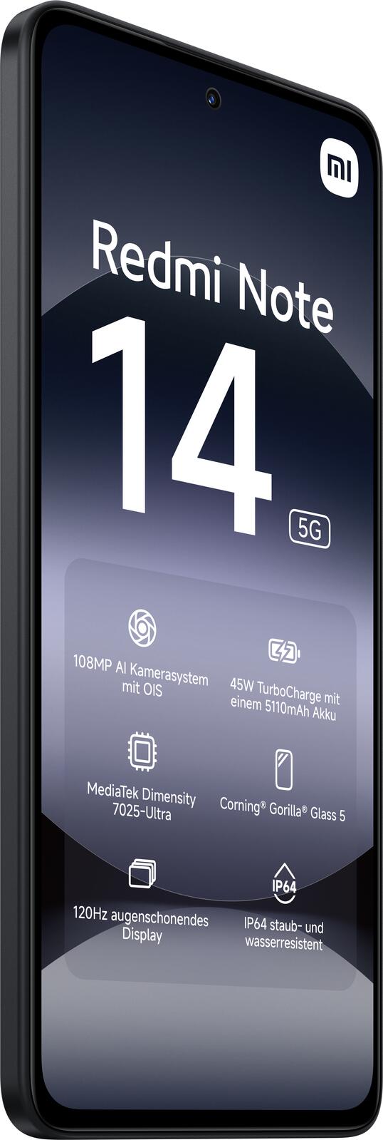 Xiaomi Redmi Note 14 5G 256 GB/8 GB, schwarz