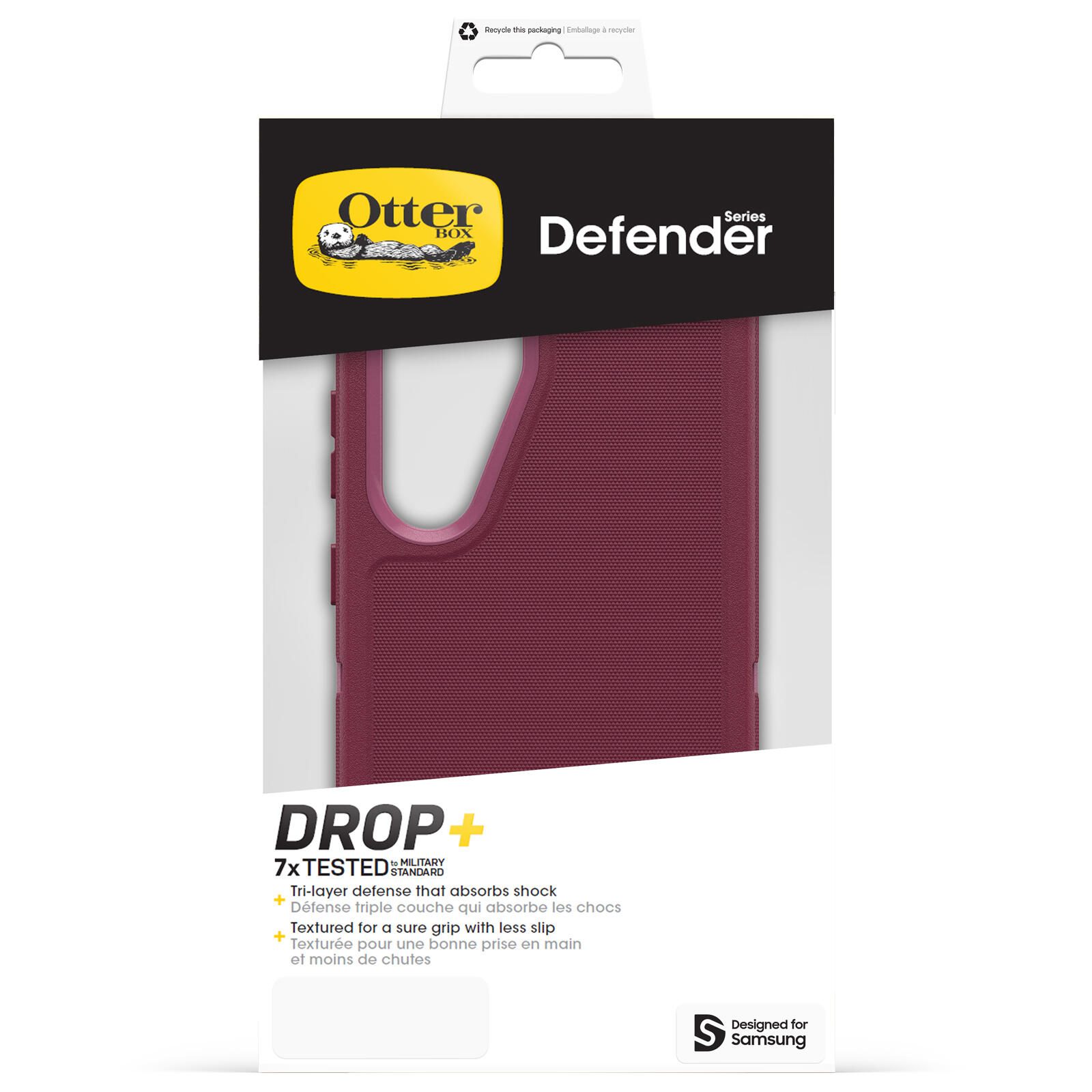 OtterBox Defender Schutzhülle für Samsung Galaxy S25 Foxberry - pink