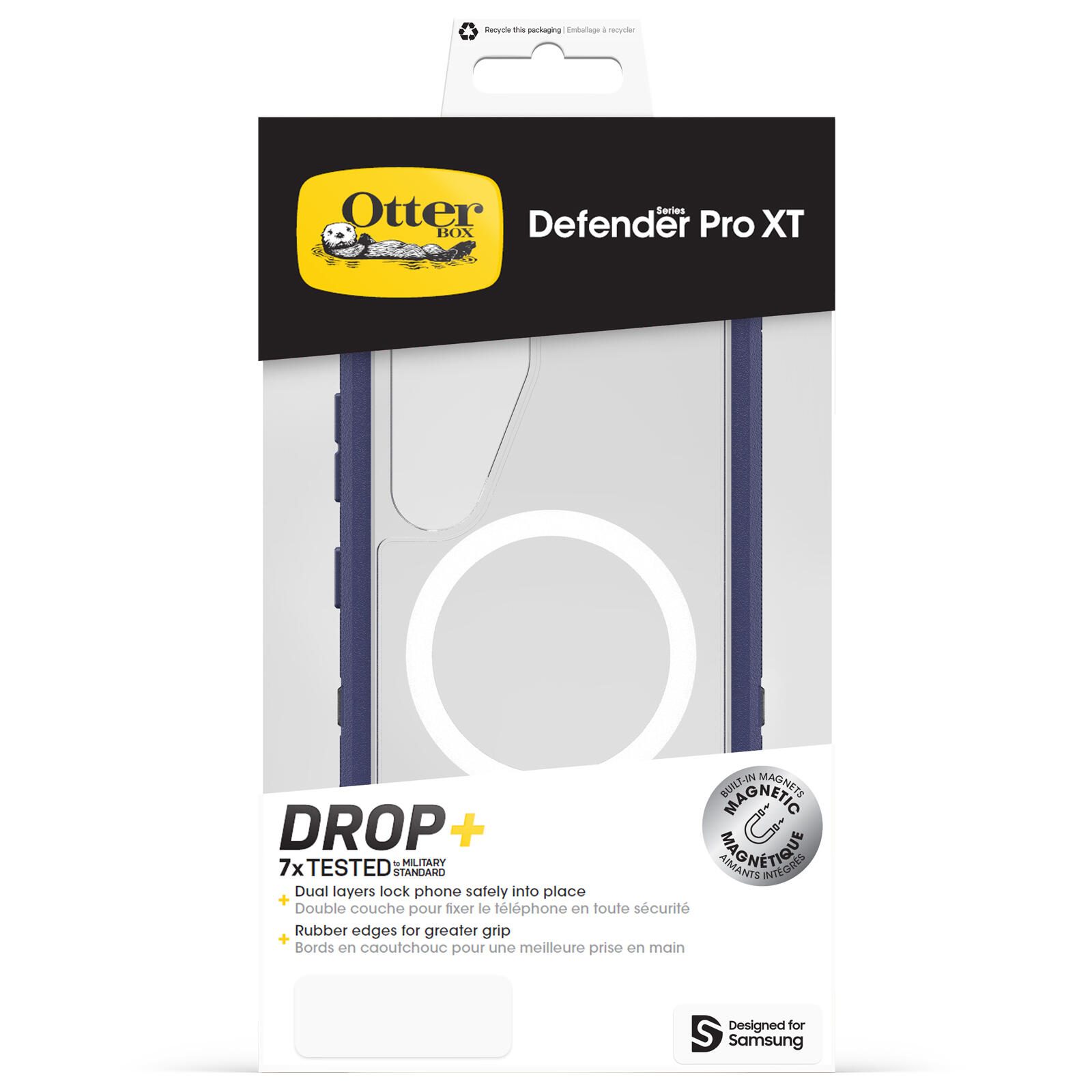 OtterBox Defender XT Clear Magnets Schutzhülle für Samsung Galaxy S25 Violet Thunder - clear/purple