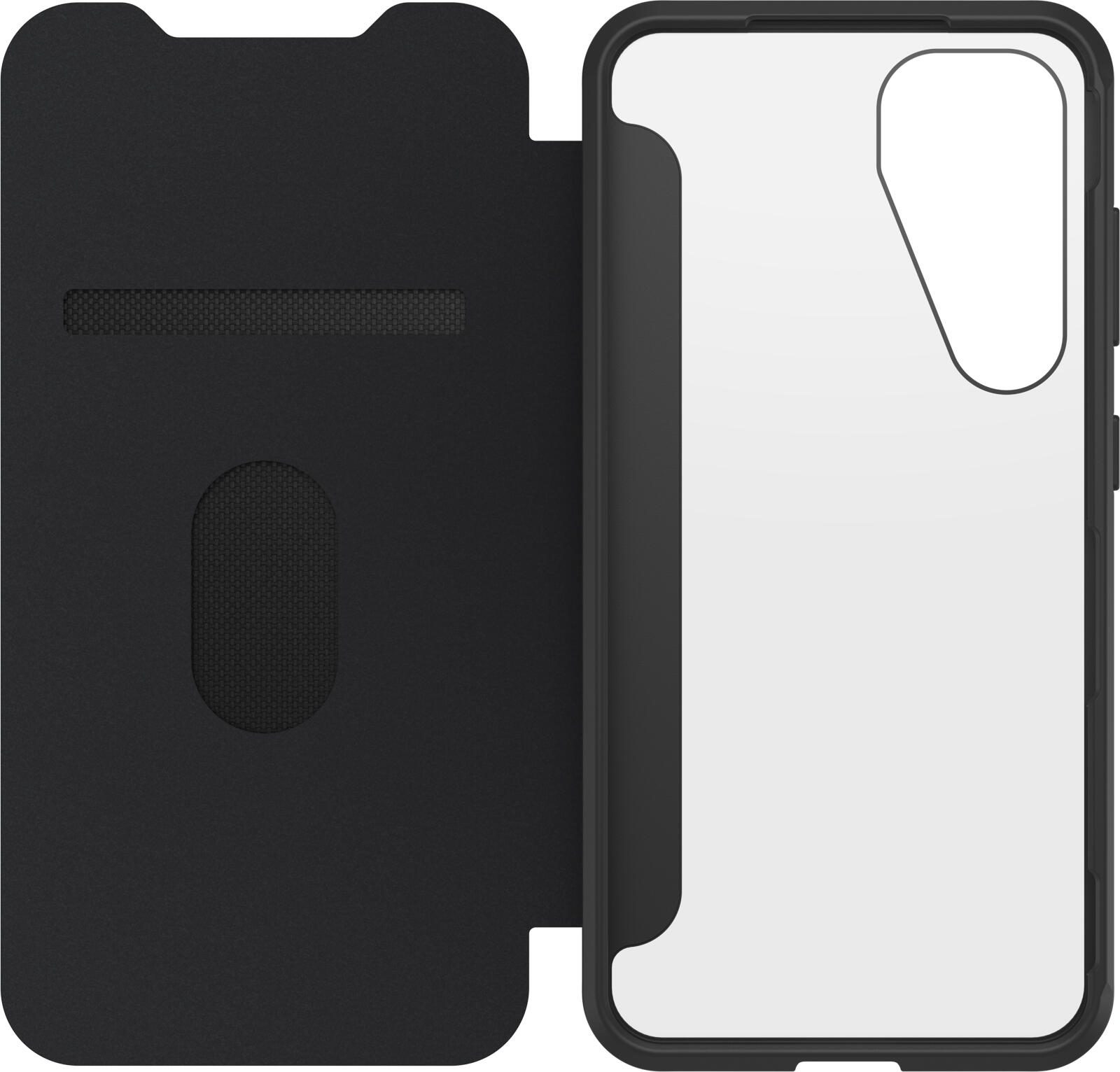 OtterBox React Folio Schutzhülle für Samsung Galaxy S25 Black Crystal - clear/black
