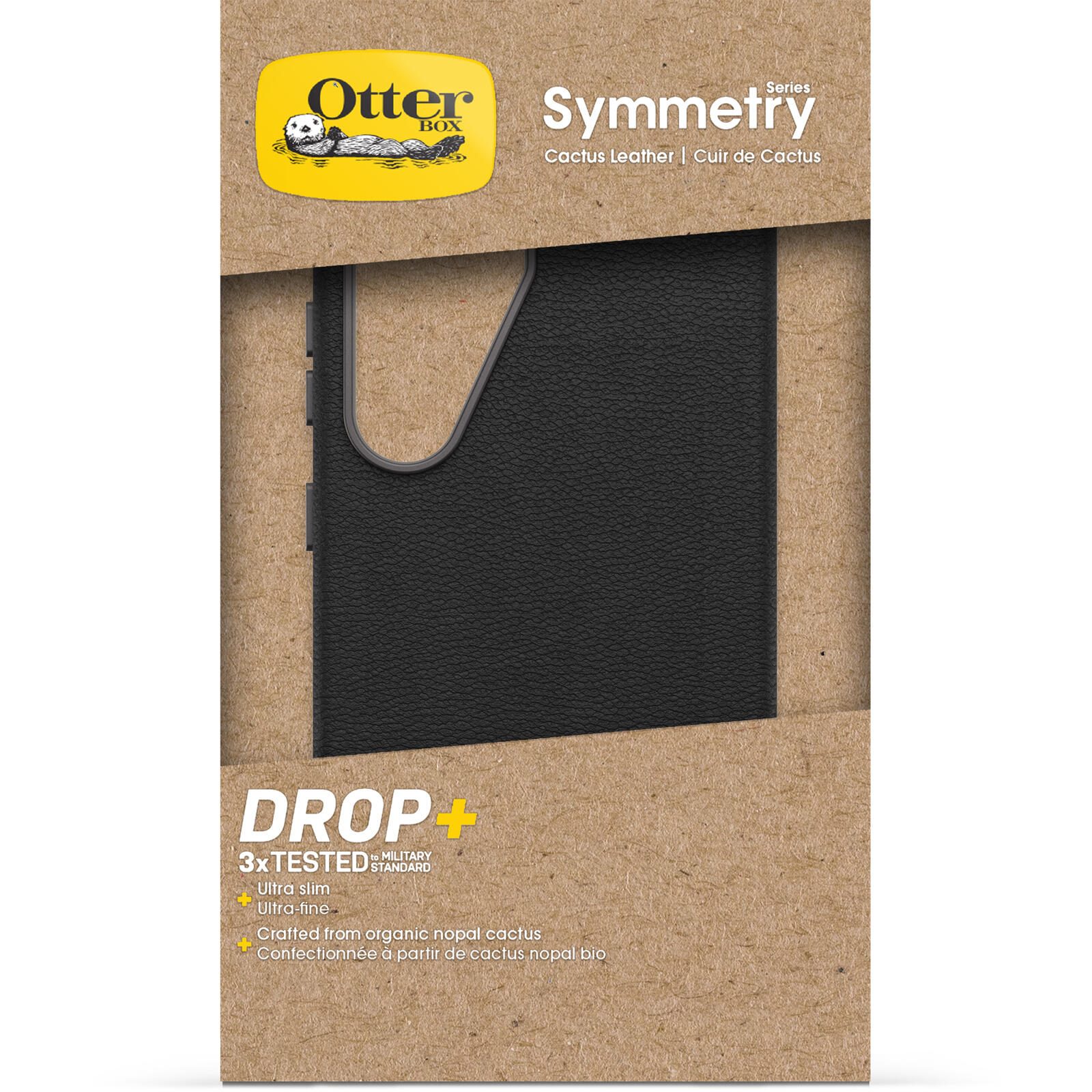 OtterBox Symmetry Cactus Leather Schutzhülle für Samsung Galaxy S25 Noir Ash - black