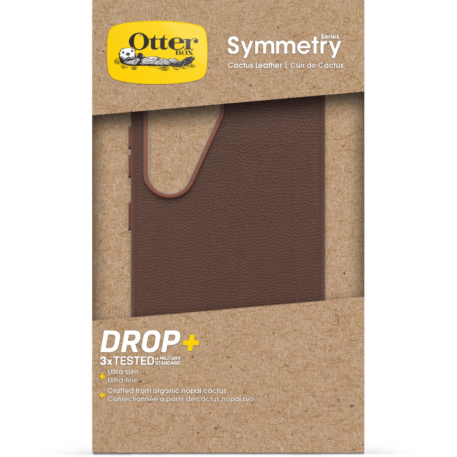 OtterBox Symmetry Cactus Leather Schutzhülle für Samsung Galaxy S25 Rich Adove - brown