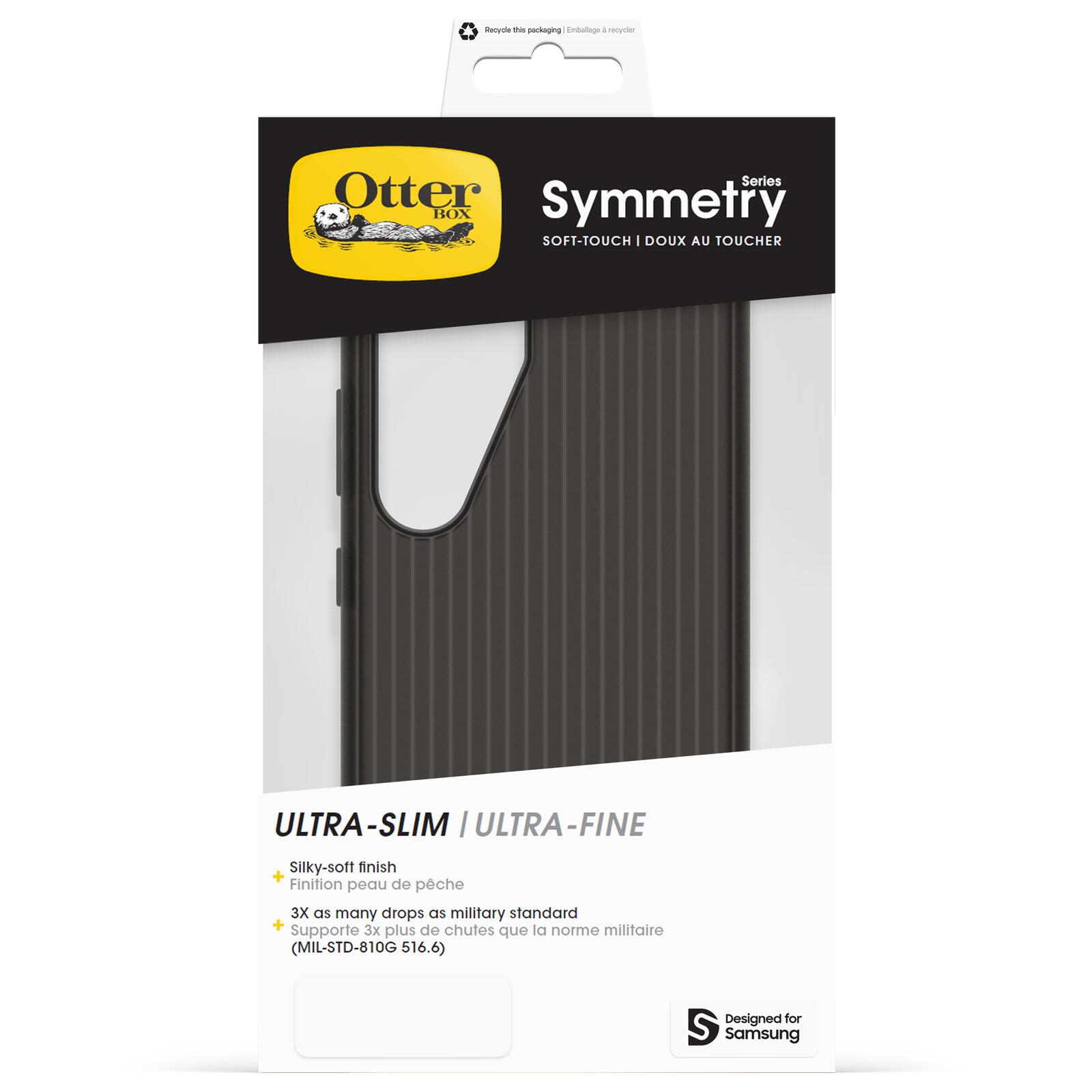 OtterBox Symmetry Soft-Touch Schutzhülle für Samsung Galaxy S25 Dark Echo - black
