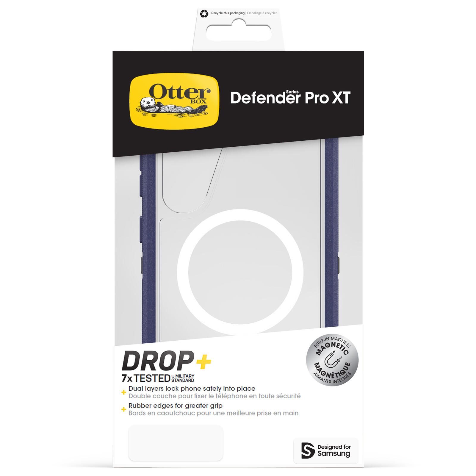 OtterBox Defender XT Clear Magnets Schutzhülle für Samsung Galaxy S25+ Violet Thunder - clear/purple