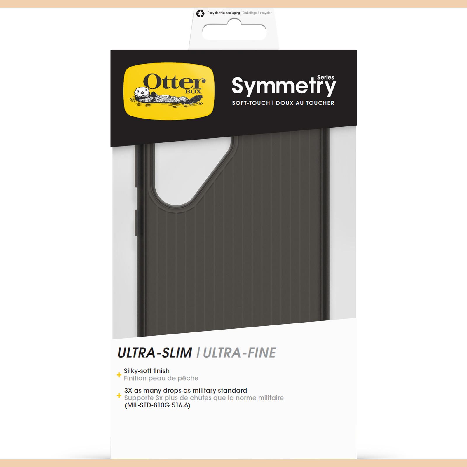 OtterBox Symmetry Soft-Touch Schutzhülle für Samsung Galaxy S25 Ultra Dark Echo - black