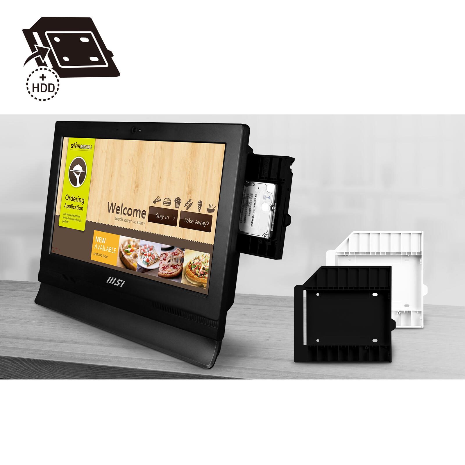 MSI PRO AP162T ADL-019DE All-in-One-PC 40 cm (15,6") Schwarz